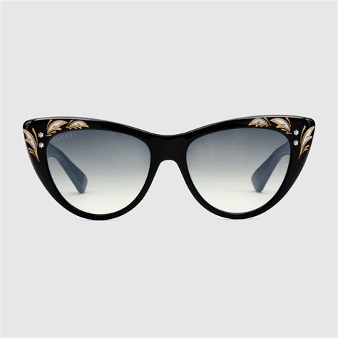 gucci cat eye sun glasses|luxury designer sunglasses cat eye.